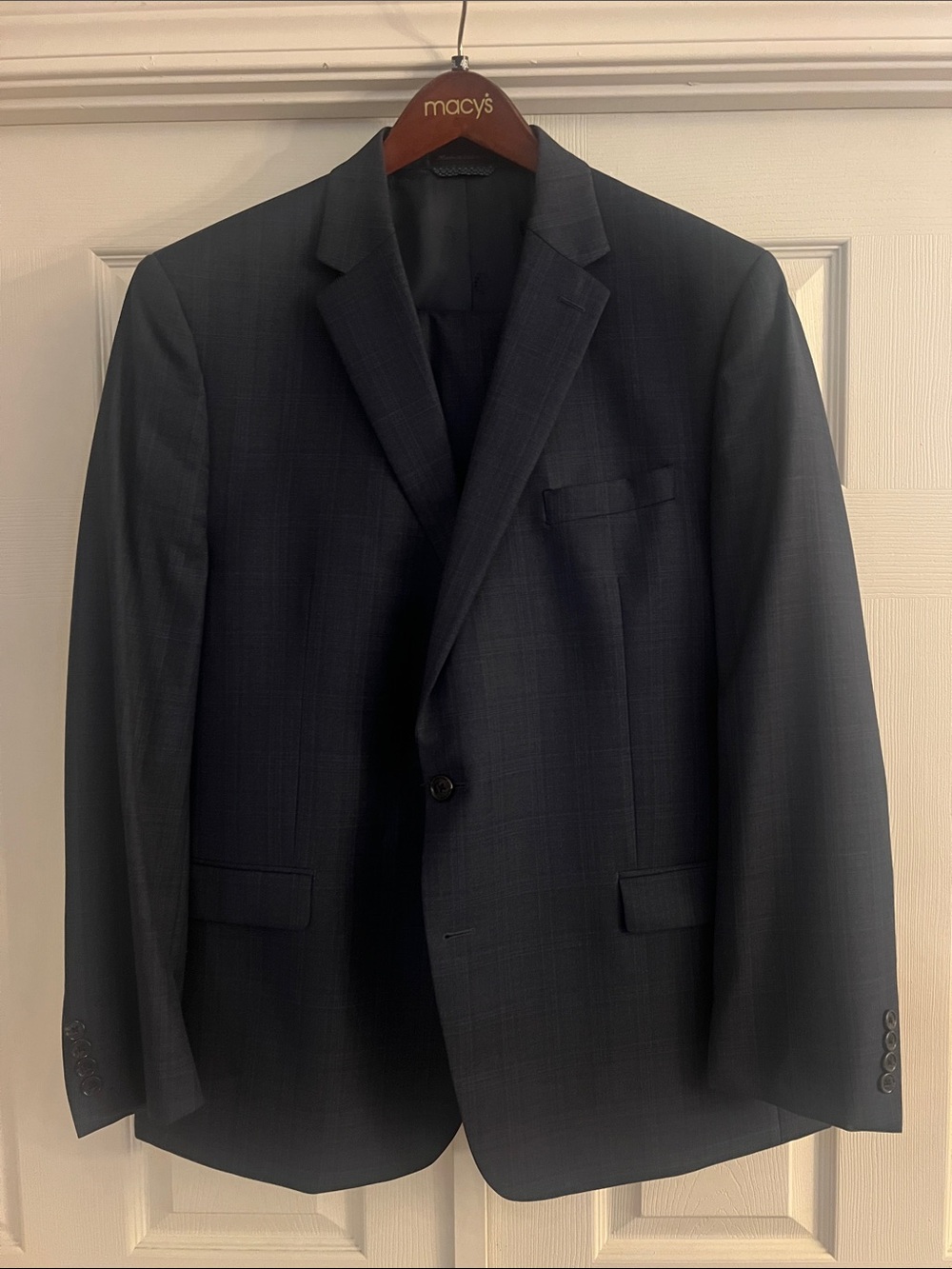 Lauren Ralph Lauren Men's Dark Navy Glen Plaid Sport Coat and Pants Suit
